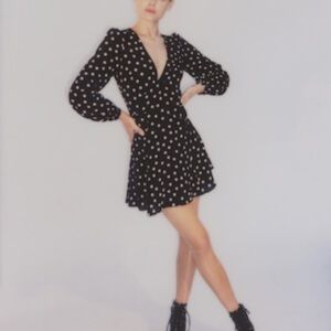 Realisation Par Kate Silk Polka Dot Dress in XS